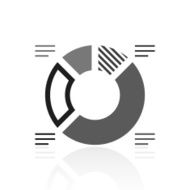 Donut Chart icon on a white background N39