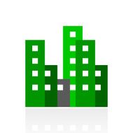 Office Buildings icon on a white background N6