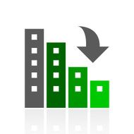 Apartment Buildings icon on a white background N12