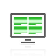 Computer Monitor icon on a white background N38