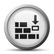 Wall icon on a silver button N4