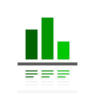 Bar Graph icon on a white background N91