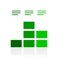 Bar Graph icon on a white background N92