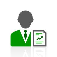 Businessman icon on a white background N100