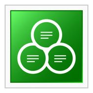 Venn Diagram icon on a square button N16
