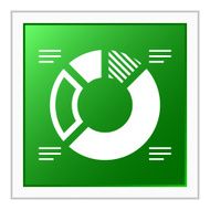 Donut Chart icon on a square button N24