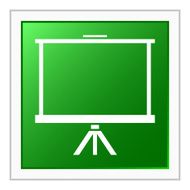 Projector Screen icon on a square button N14
