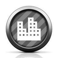 Office Buildings icon on a round button N6