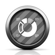 Donut Chart icon on a round button N51