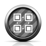 Flowchart icon on a round button N104