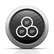 Venn Diagram icon on a round button N34