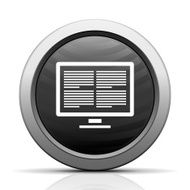 Computer Monitor icon on a round button N52