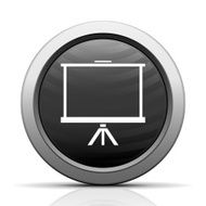 Projector Screen icon on a round button N30