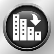 Apartment Buildings icon on a round button N17