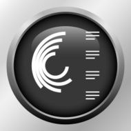 Radial Bar Chart icon on a round button N35