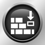 Wall icon on a round button N35