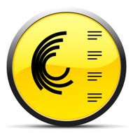 Radial Bar Chart icon on a round button N36