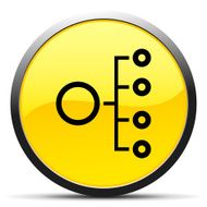 Organization Chart icon on a round button N27