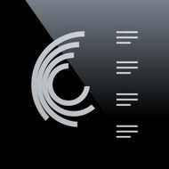 Radial Bar Chart icon on a black background N7