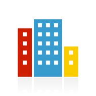 Office Building icon on a white background N35