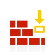 Wall icon on a white background N28