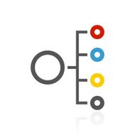 Organization Chart icon on a white background N19