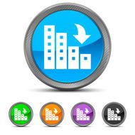 Apartment Buildings icon on circle buttons N4