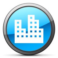 Office Buildings icon on a round button N10