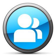 People icon on a round button N8