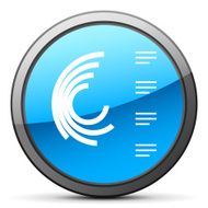 Radial Bar Chart icon on a round button N37