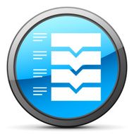 Flowchart icon on a round button N110