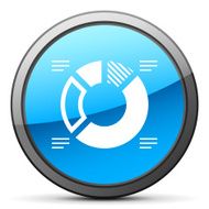 Donut Chart icon on a round button N55