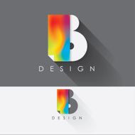 letter b colorful design element for business