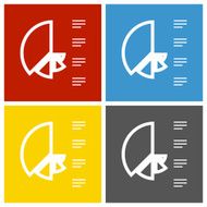 Coxcomb Chart icon on square buttons N5