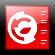 Coxcomb Chart icon on a square button N9