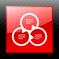 Venn Diagram icon on a square button N17