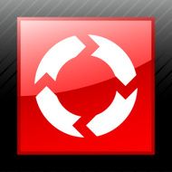 Chevron Chart icon on a square button N26