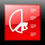 Coxcomb Chart icon on a square button N10