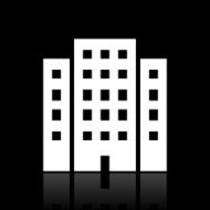 Office Building icon on a black background N13