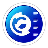 Coxcomb Chart icon on a round button N23