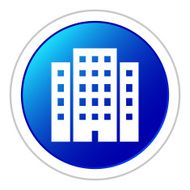 Office Building icon on a round button N52