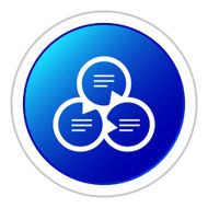 Venn Diagram icon on a round button N40