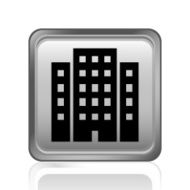 Office Building icon on a square button N25