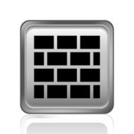 Wall icon on a square button N18