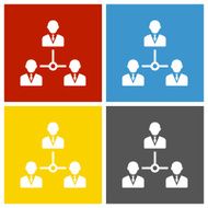 Leadership icon on square buttons N6