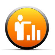 Businessman icon on a round button N144