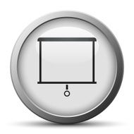 Projector Screen icon on a silver button N5