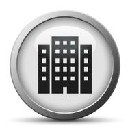Office Building icon on a silver button N7