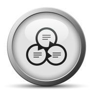 Venn Diagram icon on a silver button N5