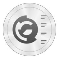 Coxcomb Chart icon on a round button N25